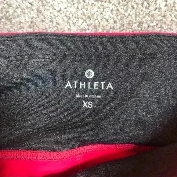 Athleta Neon Leggings Cropped Pink Capri Athletic - Picture 3 of 8